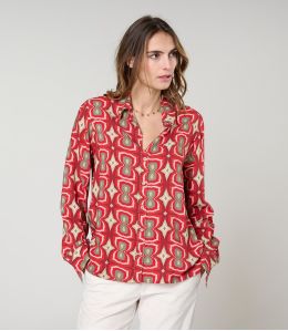 FRAN KHAN RED Camicia in Viscosa - 1