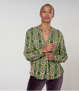 BLUSA MILA KHAN VERDE in Viscosa - 2