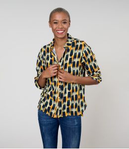 FRAN KUMI NAVY Camicia in viscosa - 2