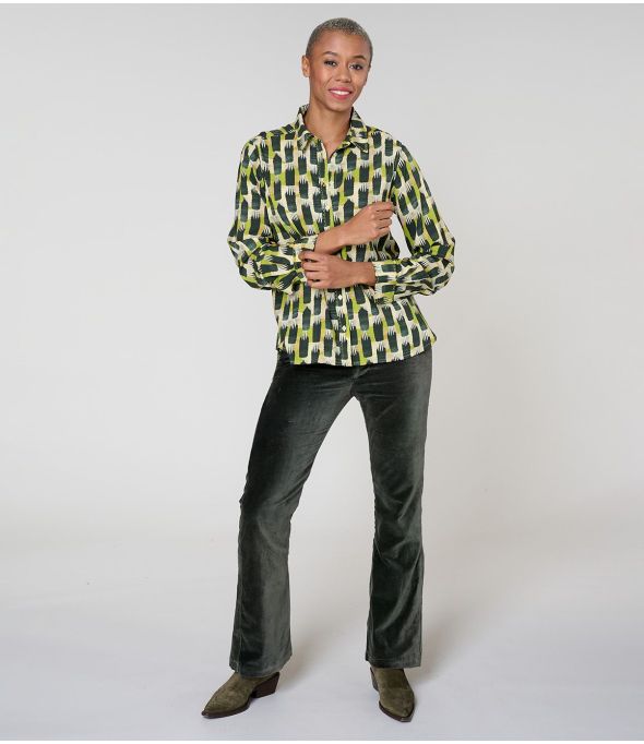 FRAN KUMI GREEN Viscose Shirt - 1