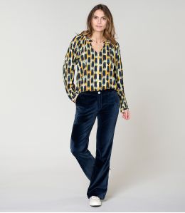 IRIS KUMI NAVY BLOUSE in Viscose - 1