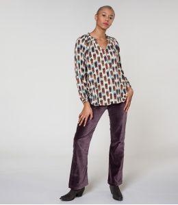 IRIS KUMI PLUM BLOUSE in viscose - 1