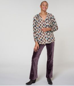 IRIS KUMI PLUM BLOUSE in viscose - 2