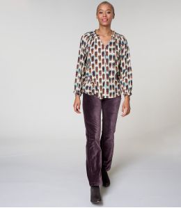 IRIS KUMI PLUM BLOUSE in viscose - 3