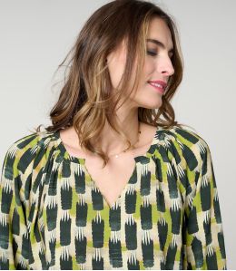 IRIS KUMI GROENE BLOUSE in Viscose - 3