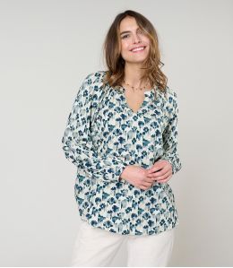 BLUSA IRIS VERO BLU in Viscosa - 2