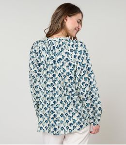 BLUSA IRIS VERO BLU in Viscosa - 3