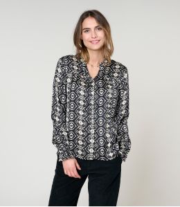 NAEL BELEM BLUSA NERA in Modal - 1