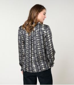 NAEL BELEM BLACK BLOUSE in Modal - 3