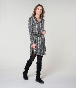 KAIA BELEM SCHWARZES KLEID aus Modal - 3