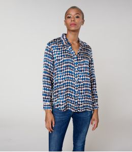 MARY GOTA CAMICIA BLU in Modal - 1