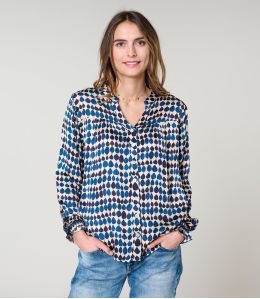 NAEL GOTA BLAUWE BLOUSE in Modal - 1