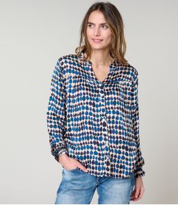 NAEL GOTA BLAUWE BLOUSE in Modal - 2