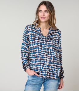 NAEL GOTA BLEU BLOUSE en Modal - 2