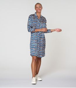 KAIA GOTA BLAUES KLEID aus Modal - 1