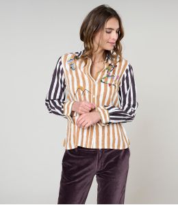 CAMICIA FRAN MOON RAYON CAMMELLO - 3