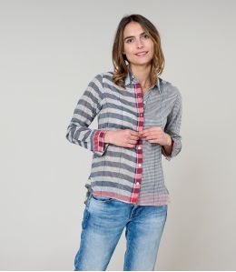 CAMICIA FRAN WEAVE IN COTONE BLU - 2