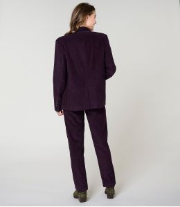 LENY EFFEN FLUWELEN PLUM VISCOSE BROEK - 3