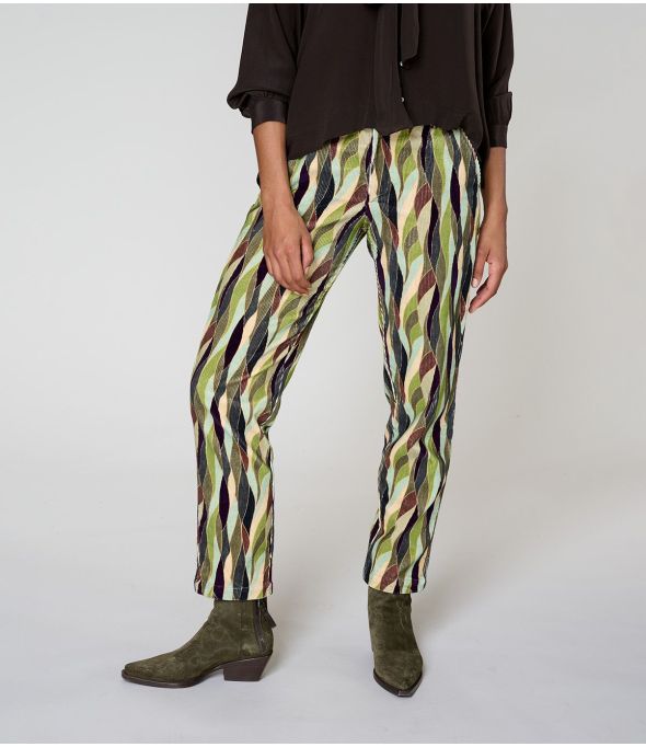 LENY FLAMA GREEN Pantaloni in Viscosa - 1