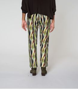 LENY FLAMA GREEN Viscose Pants - 3