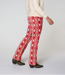 SASHA KHAN PANTALONE ROSSO IN COTONE - 2