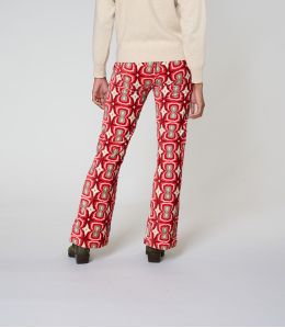 SASHA KHAN PANTALONE ROSSO IN COTONE - 3