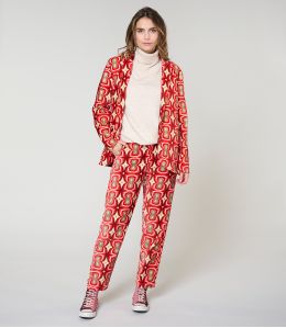 LENY KHAN ROUGE PANTALON en Coton - 1