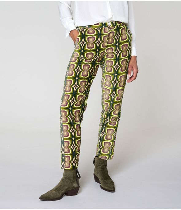 LENY KHAN VERT PANTALON en Coton - 1