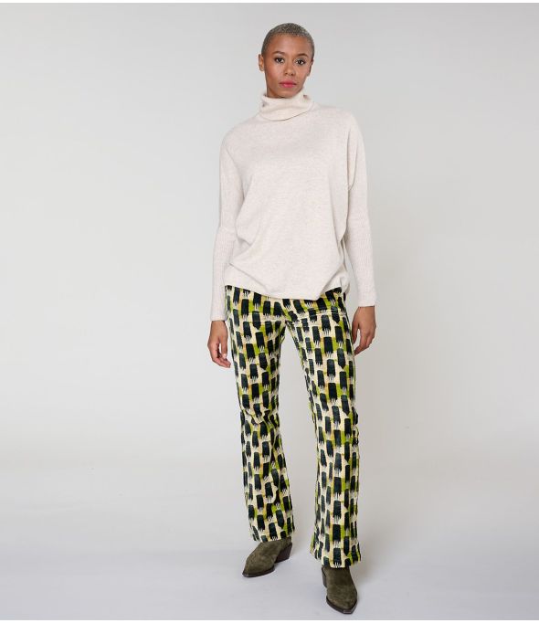 SASHA KUMI VERT PANTALON en Coton - 1