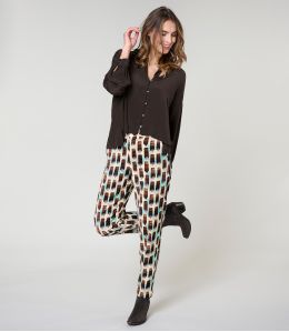 LENY KUMI PRUNE PANTALON en Coton - 1