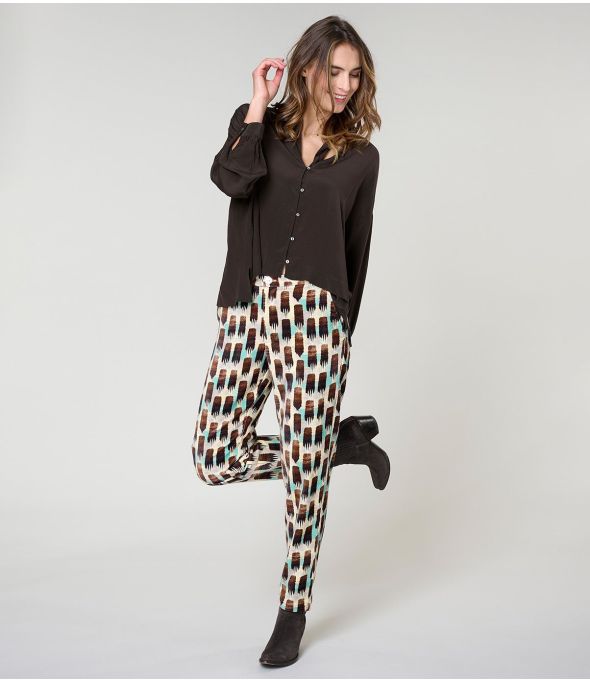 LENY KUMI PRUNE PANTALON en Coton - 1