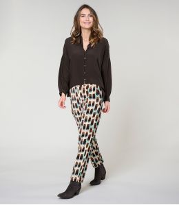 LENY KUMI PLUM Katoenen broek - 2