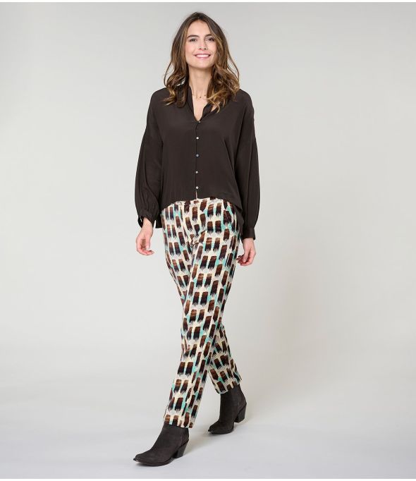 LENY KUMI PRUNE PANTALON en Coton - 1