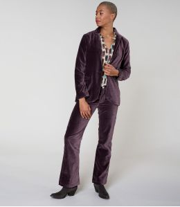 SASHA EFFEN PLUM FLUWELEN KATOENEN BROEK - 2