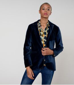 PAULE PLAIN VELVET NAVY JACKET aus Baumwolle - 2