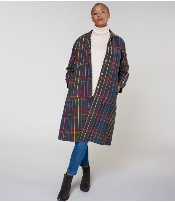 GUSTAVE TARTAN MULTI COAT aus Baumwolle - 1