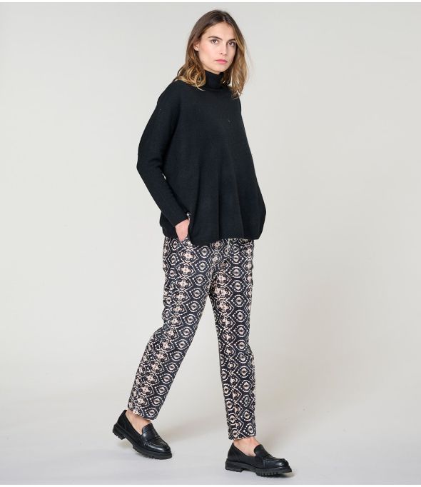 LENY BELEM NOIR PANTALON en Coton - 1