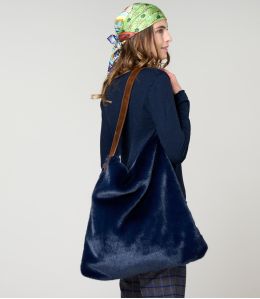 DODO FUR NAVY BORSA GRANDE in Poliestere - 2