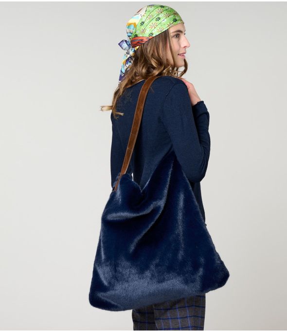 DODO FUR NAVY BORSA GRANDE in Poliestere - 1