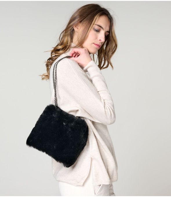 ALICE BLACK FUR KLEINE TAS in polyester - 1