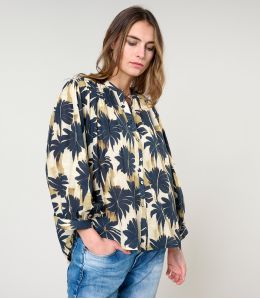 COCO HIBIS NOIR BLOUSE en Coton - 2