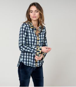 Camicia in cotone FRAN CHECK NAVY - 2