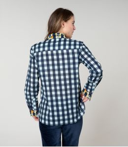 Camicia in cotone FRAN CHECK NAVY - 3