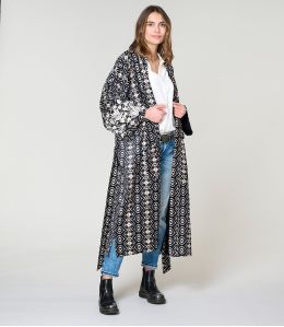 KIMONO BELEM SCHWARZER KIMONO aus Baumwolle - 1