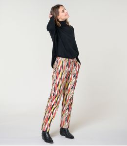 LENY FLAMA RODE Viscose broek - 1