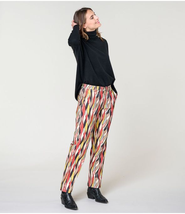 LENY FLAMA ROUGE PANTALON en Viscose - 1