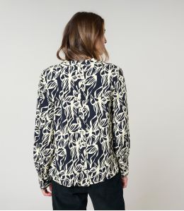 SARA PASTEL BLACK BLOUSE in Viscose - 3