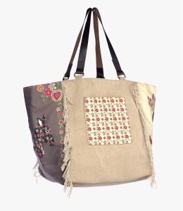 TOTE PENNY Polyester, Katoen, Leren Tas voor Dames 30 x 30 x 35 cm Storiatipic - 1