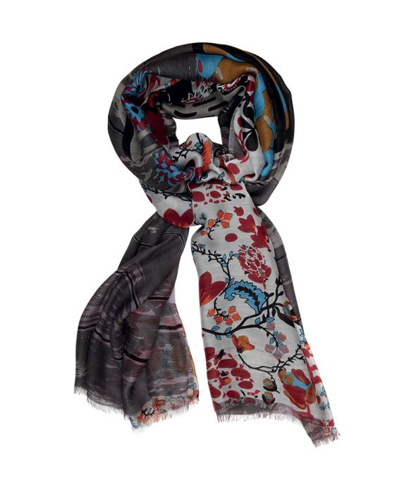 SENTEUR Foulard en Coton, Soie pour Femme 100x200 cm Storiatipic - 1