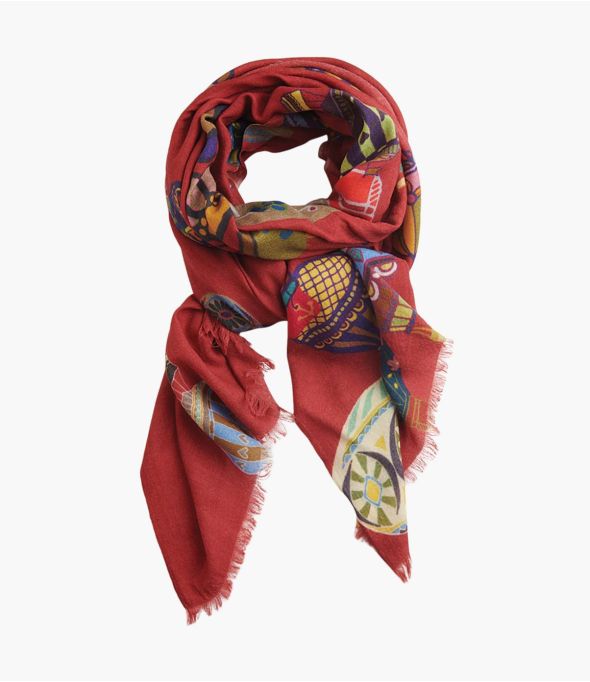 RADIEUSE Wool scarf, Women's Silk 70x190 cm Storiatipic - 1